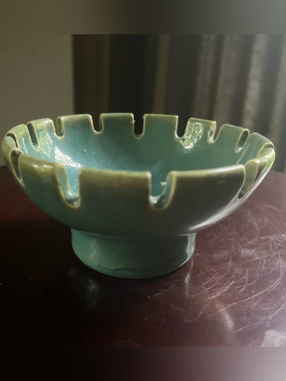 Handmade Blue-Green Ceramic Decorative Bowl - Home Art